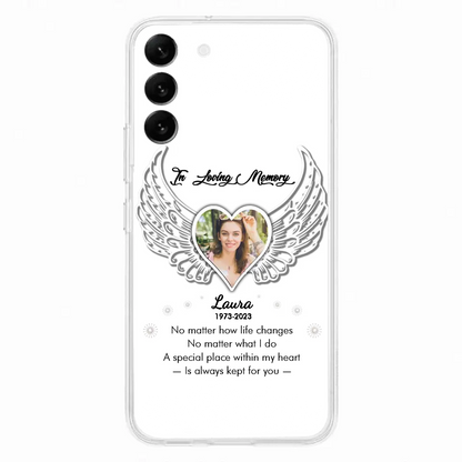 Personalized In Loving Memory Phone Case - Upload Photo - Memorial Gift Idea - Case For iPhone/Samsung - A Special Place Within My Heart Is Always Kept For You