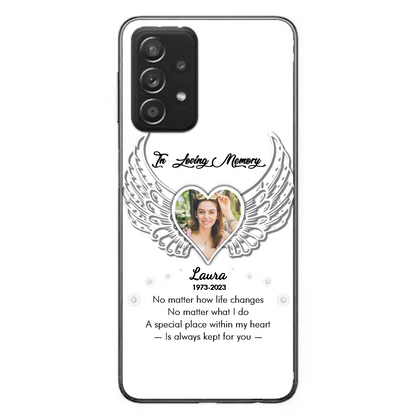 Personalized In Loving Memory Phone Case - Upload Photo - Memorial Gift Idea - Case For iPhone/Samsung - A Special Place Within My Heart Is Always Kept For You