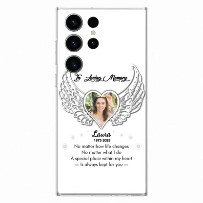 Personalized In Loving Memory Phone Case - Upload Photo - Memorial Gift Idea - Case For iPhone/Samsung - A Special Place Within My Heart Is Always Kept For You
