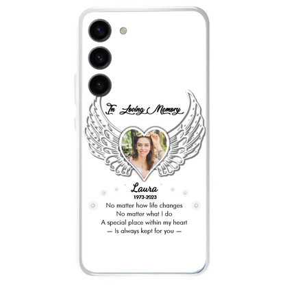 Personalized In Loving Memory Phone Case - Upload Photo - Memorial Gift Idea - Case For iPhone/Samsung - A Special Place Within My Heart Is Always Kept For You
