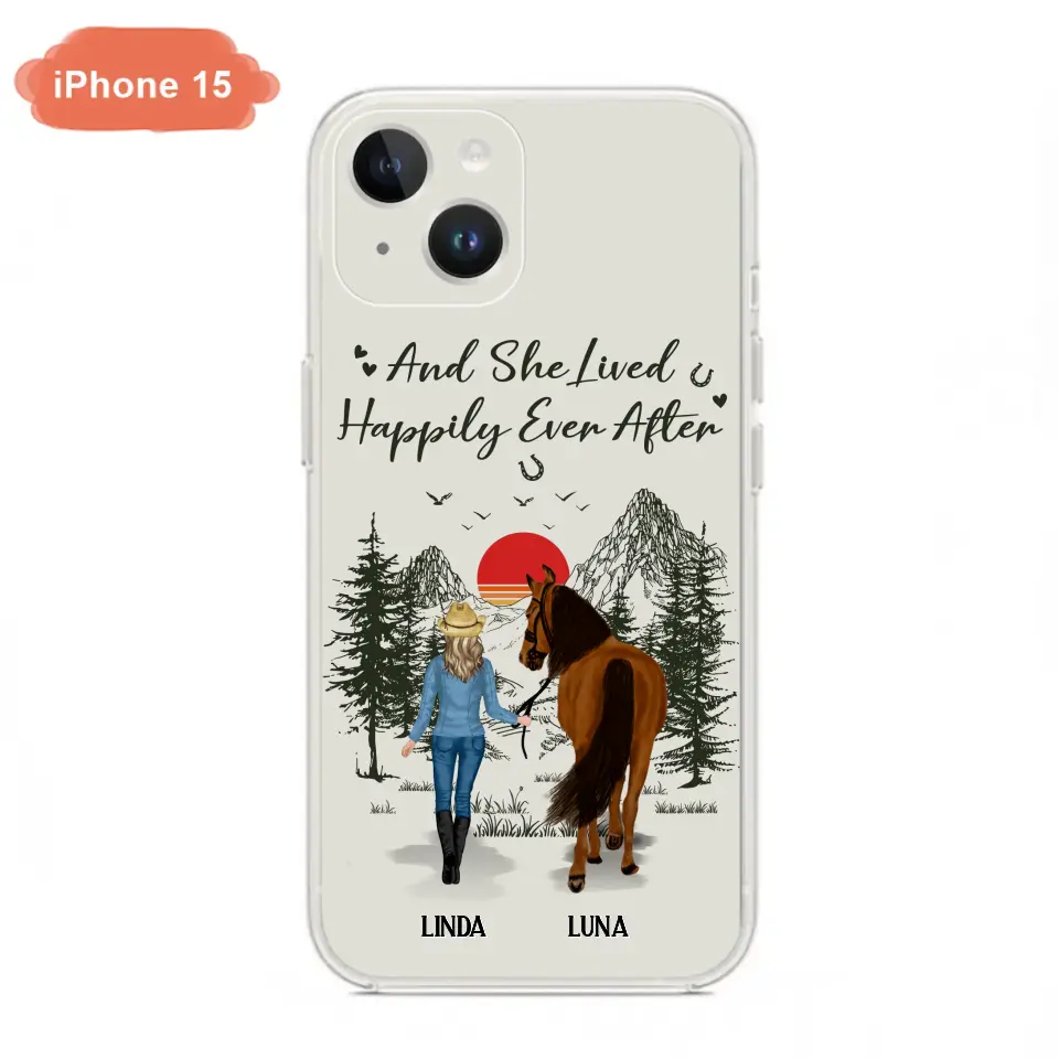 Personalized Horse Phone Case -  Gift Idea For Horse Lovers - Up to 6 Horses