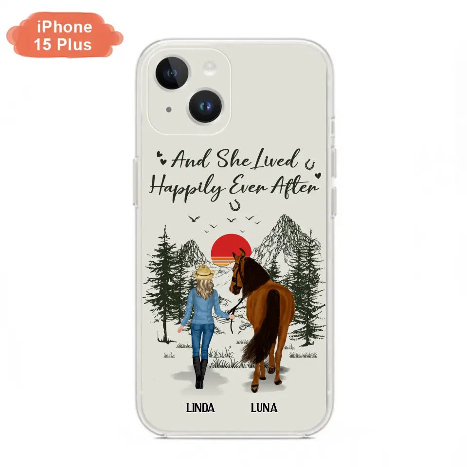 Personalized Horse Phone Case -  Gift Idea For Horse Lovers - Up to 6 Horses
