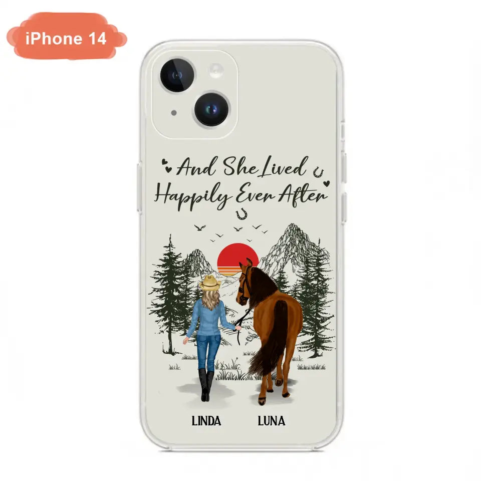 Personalized Horse Phone Case -  Gift Idea For Horse Lovers - Up to 6 Horses