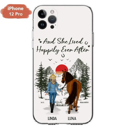 Personalized Horse Phone Case -  Gift Idea For Horse Lovers - Up to 6 Horses