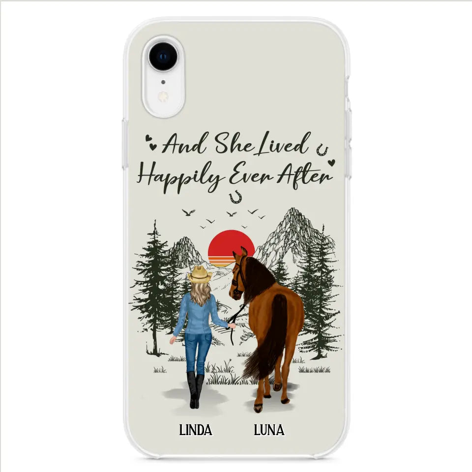 Personalized Horse Phone Case -  Gift Idea For Horse Lovers - Up to 6 Horses