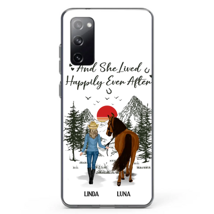 Personalized Horse Phone Case -  Gift Idea For Horse Lovers - Up to 6 Horses