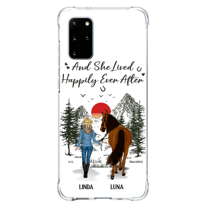 Personalized Horse Phone Case -  Gift Idea For Horse Lovers - Up to 6 Horses