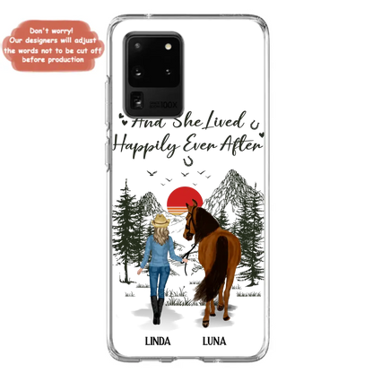 Personalized Horse Phone Case -  Gift Idea For Horse Lovers - Up to 6 Horses