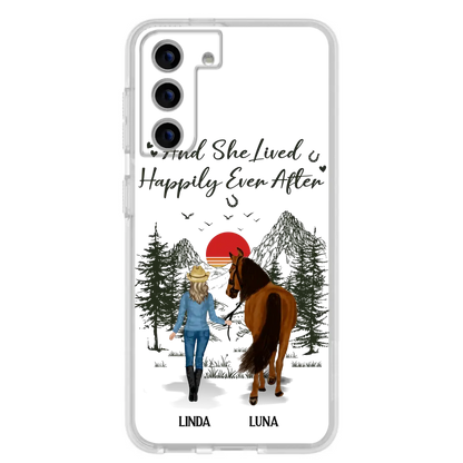 Personalized Horse Phone Case -  Gift Idea For Horse Lovers - Up to 6 Horses