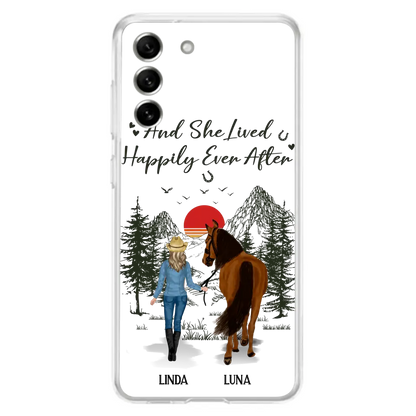 Personalized Horse Phone Case -  Gift Idea For Horse Lovers - Up to 6 Horses