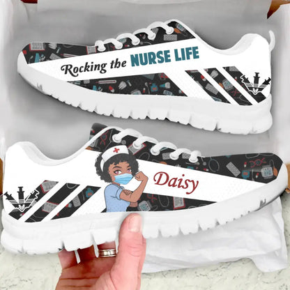 Personalized Nurse Sneakers - Gift Idea for Nurses - Rocking The Nurse Life