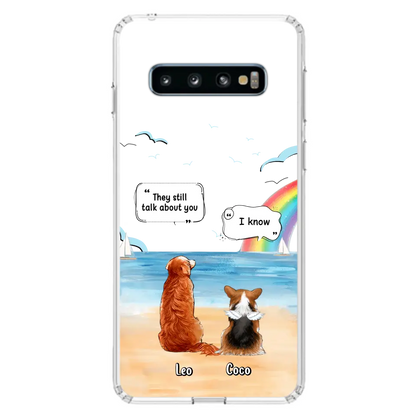 Personalized Memorial Pet Phone Case - Upto 4 Pets - Memorial Gift Idea for Dog/Cat Lovers - They Still Talk About You - Cases For iPhone/Samsung