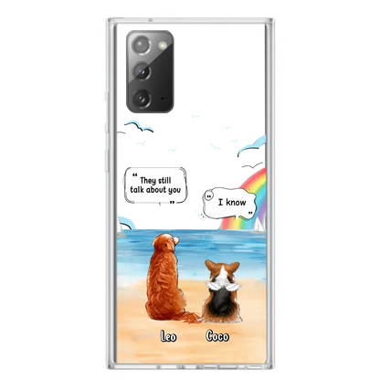 Personalized Memorial Pet Phone Case - Upto 4 Pets - Memorial Gift Idea for Dog/Cat Lovers - They Still Talk About You - Cases For iPhone/Samsung