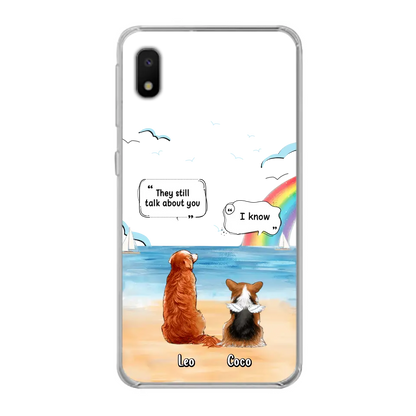 Personalized Memorial Pet Phone Case - Upto 4 Pets - Memorial Gift Idea for Dog/Cat Lovers - They Still Talk About You - Cases For iPhone/Samsung