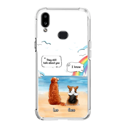 Personalized Memorial Pet Phone Case - Upto 4 Pets - Memorial Gift Idea for Dog/Cat Lovers - They Still Talk About You - Cases For iPhone/Samsung
