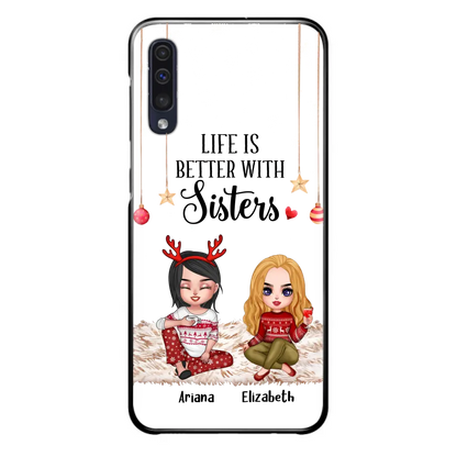 Personalized Besties Phone Case - Gift Idea For Friends/Sisters/Besties - Life Is Better With Sisters - Up to 5 People - Case For iPhone/Samsung