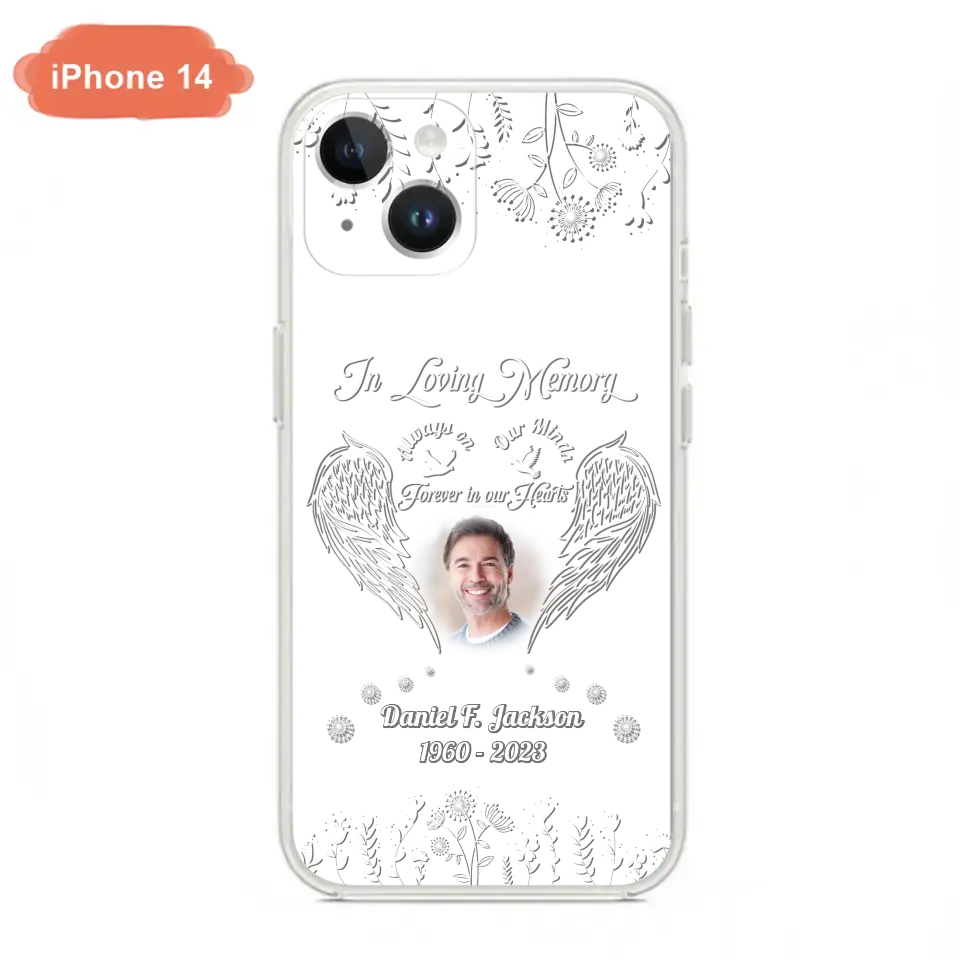 Personalized Memorial Photo Phone Case - Memorial Gift Idea - In Loving Memory