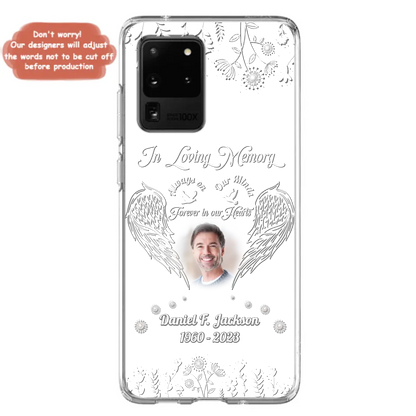 Personalized Memorial Photo Phone Case - Memorial Gift Idea - In Loving Memory