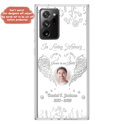 Personalized Memorial Photo Phone Case - Memorial Gift Idea - In Loving Memory
