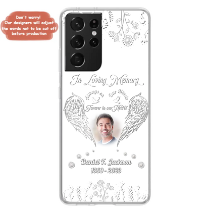 Personalized Memorial Photo Phone Case - Memorial Gift Idea - In Loving Memory