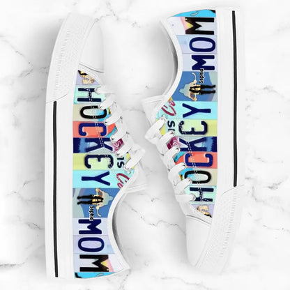 Custom Hockey Mom Canvas Sneakers - Gift Idea For Hockey