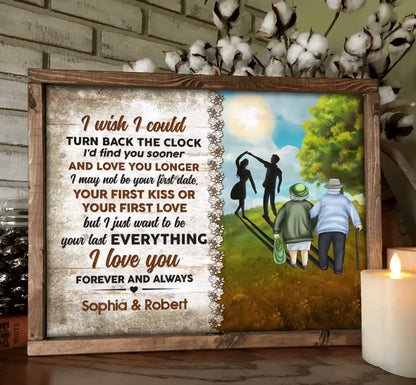 Personalized Couple Unframed Horizontal Poster - Gift Idea For Couple - I Wish I Could Turn Back The Clock