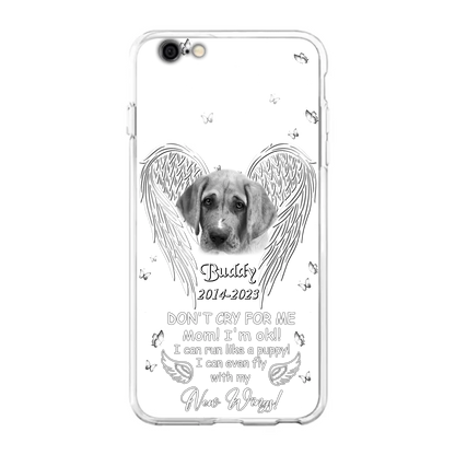 Custom Personalized Memorial Photo Phone Case - Memorial Gift Idea for Christmas - Don't Cry For Me Mom/Dad - Case For iPhone/Samsung