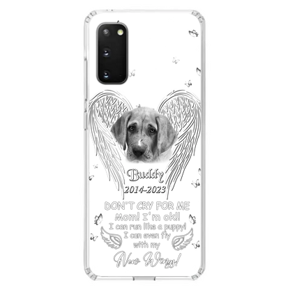 Custom Personalized Memorial Photo Phone Case - Memorial Gift Idea for Christmas - Don't Cry For Me Mom/Dad - Case For iPhone/Samsung