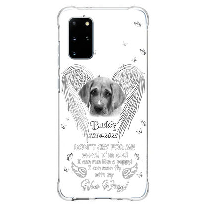 Custom Personalized Memorial Photo Phone Case - Memorial Gift Idea for Christmas - Don't Cry For Me Mom/Dad - Case For iPhone/Samsung