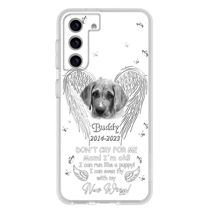 Custom Personalized Memorial Photo Phone Case - Memorial Gift Idea for Christmas - Don't Cry For Me Mom/Dad - Case For iPhone/Samsung