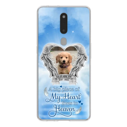 Custom Personalized Memorial Phone Case - Upload Photo - Memorial Gift Idea For Family Member/ Pet Owner - A Big Piece Of My Heart Lives In Heaven - Case For Xiaomi/Oppo/Huawei