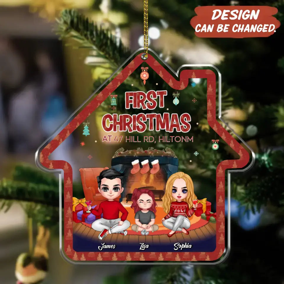 Personalized First Christmas At New House Acrylic Ornament - Christmas Gift Idea For Family/Couple