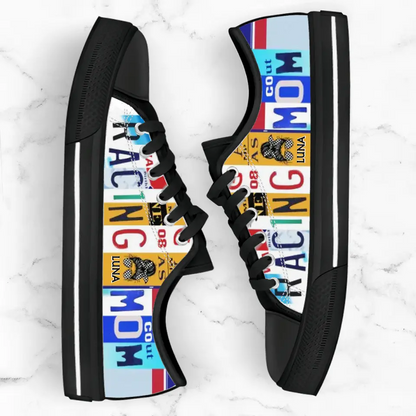 Custom Racing Mom Canvas Sneakers - Gift Idea For Mother/ Racing Lover