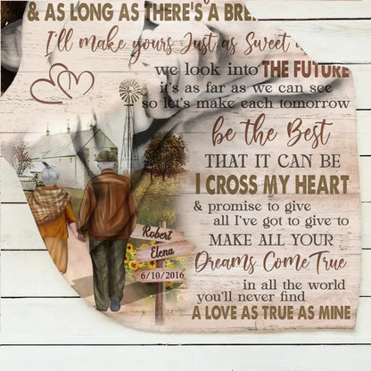 Personalized Couple Quilt & Fleece Throw Blanket - Gift Idea For Couple/Husband & Wife - You Will Always Be The Miracle