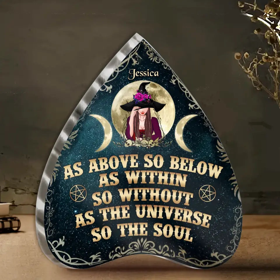Personalized Smoke Of Air Acrylic Plaque - Witch Lover Gift Idea - As Above So Below As Within So Without
