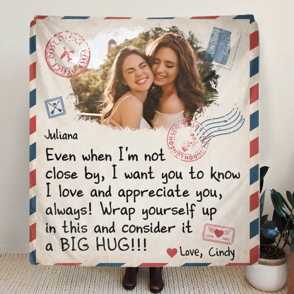 Personalized Friends Photo Quilt/Fleece Throw Blanket - Gift Idea For Besties/Sisters - Upload Photo - I Love And Appreciate You