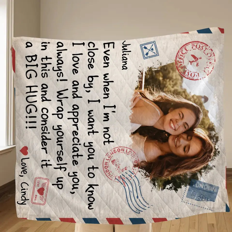 Personalized Friends Photo Quilt/Fleece Throw Blanket - Gift Idea For Besties/Sisters - Upload Photo - I Love And Appreciate You
