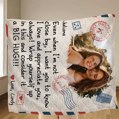 Personalized Friends Photo Quilt/Fleece Throw Blanket - Gift Idea For Besties/Sisters - Upload Photo - I Love And Appreciate You