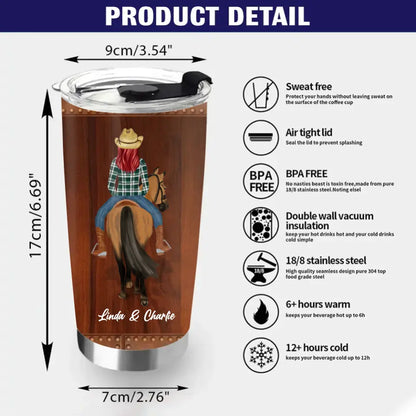 Personalized To My Daughter Horse Tumbler - Gift Idea For Horse Lovers/Daughter - Mother & Daughter Are Never Truly Apart