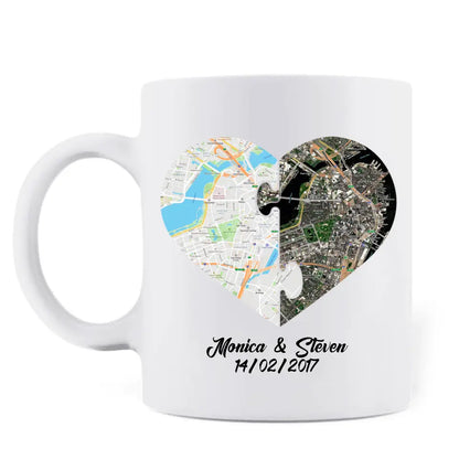 Personalized Long Distance Relationship Coffee Mug - I Love You More Than The Miles Between Us