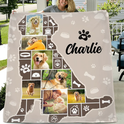 Personalized Dog Photo Fleece Throw Blanket & Quilt - Upload Photo - Gift Idea for Dog Lovers