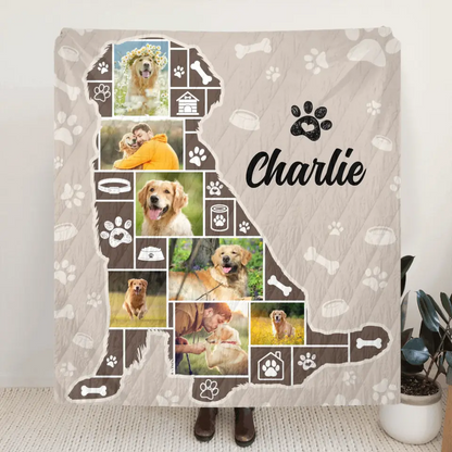 Personalized Dog Photo Fleece Throw Blanket & Quilt - Upload Photo - Gift Idea for Dog Lovers