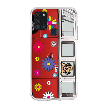 Personalized Campervan Hippie And Pet Phone Case - Up to 3 Pets - Gift Idea For Dog/Cat Lover - Case For iPhone And Samsung