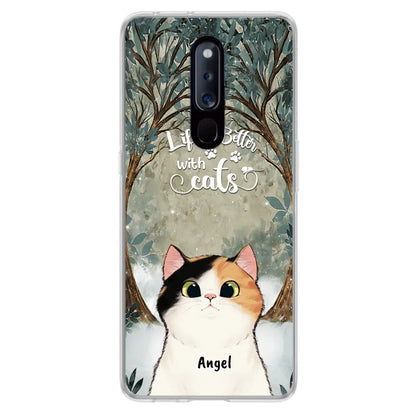 Personalized Cat Phone Case - Up to 6 Cats - Best Gift For Cat Lover - Life Is Better With Cats - Phone Case For  Xiaomi, Oppo And Huawei