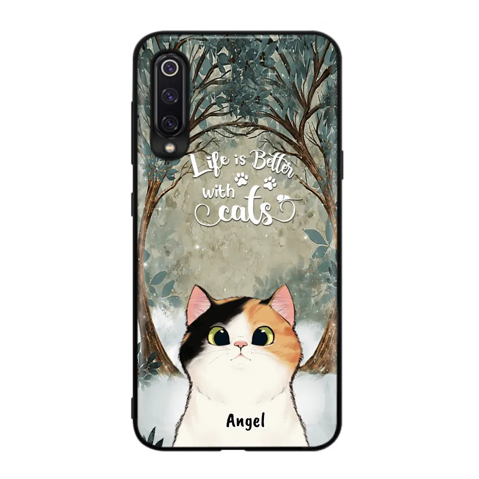 Personalized Cat Phone Case - Up to 6 Cats - Best Gift For Cat Lover - Life Is Better With Cats - Phone Case For  Xiaomi, Oppo And Huawei