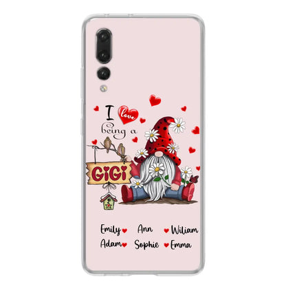 Personalized Grandma Phone Case - I Love Being Grandma - R5OIKQ - Red - Case For iPhone And Samsung