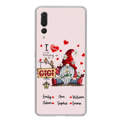 Personalized Grandma Phone Case - I Love Being Grandma - R5OIKQ - Red - Case For iPhone And Samsung