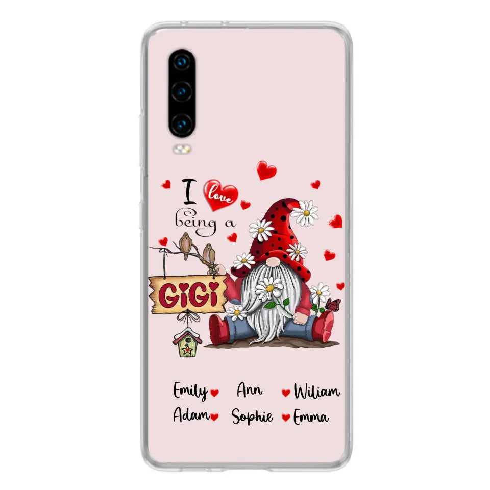 Personalized Grandma Phone Case - I Love Being Grandma - R5OIKQ - Red - Case For iPhone And Samsung