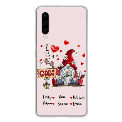 Personalized Grandma Phone Case - I Love Being Grandma - R5OIKQ - Red - Case For iPhone And Samsung