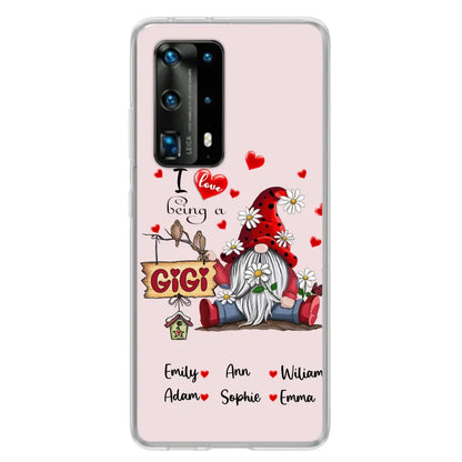Personalized Grandma Phone Case - I Love Being Grandma - R5OIKQ - Red - Case For iPhone And Samsung